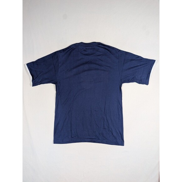 Vtg United States Navy T Shirt Mens L Blue Graphic Logo Short Double Sleeve 90s - Picture 3 of 9
